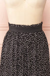 Gunda Black White Polka Dot Midi Skirt | Boutique 1861 front close up
