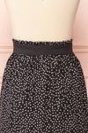 Gunda Black White Polka Dot Midi Skirt | Boutique 1861 back close up
