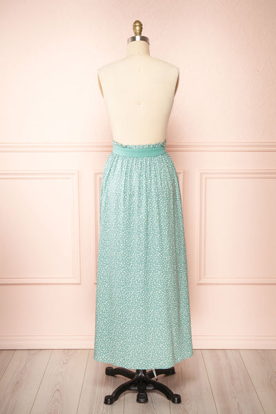 Gunda Sage Floral Midi Skirt | Boutique 1861back view