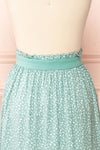 Gunda Sage Floral Midi Skirt | Boutique 1861back close up