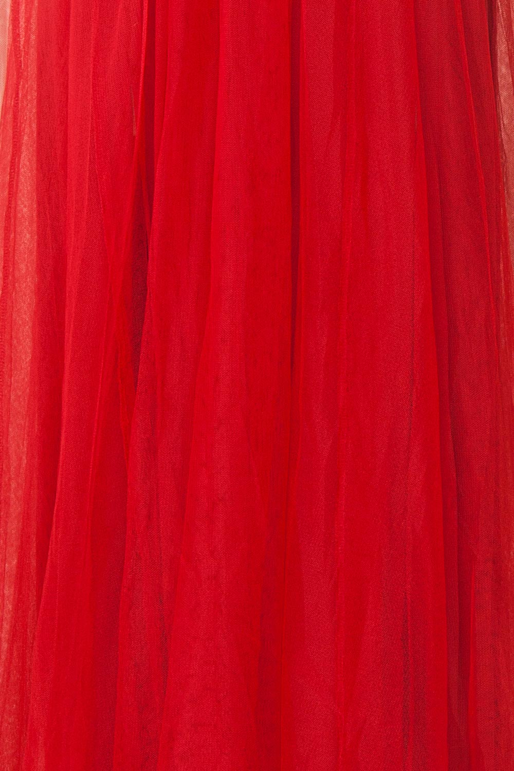 Gunvor Red Mesh Gown with Glitter fabric detail | Boutique 1861