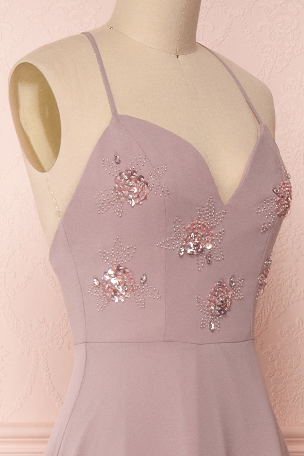 Gurito Mauve | Purple Chiffon Gown