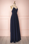 Gurito Navy | Blue Chiffon Gown