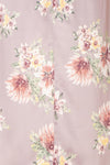 Gwenny Mauve Cowl Neck Floral Midi Dress | Boutique 1861 fabric