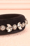 Gyorgyike Black Padded Velvet Headband | Boutique 1861 flat close-up