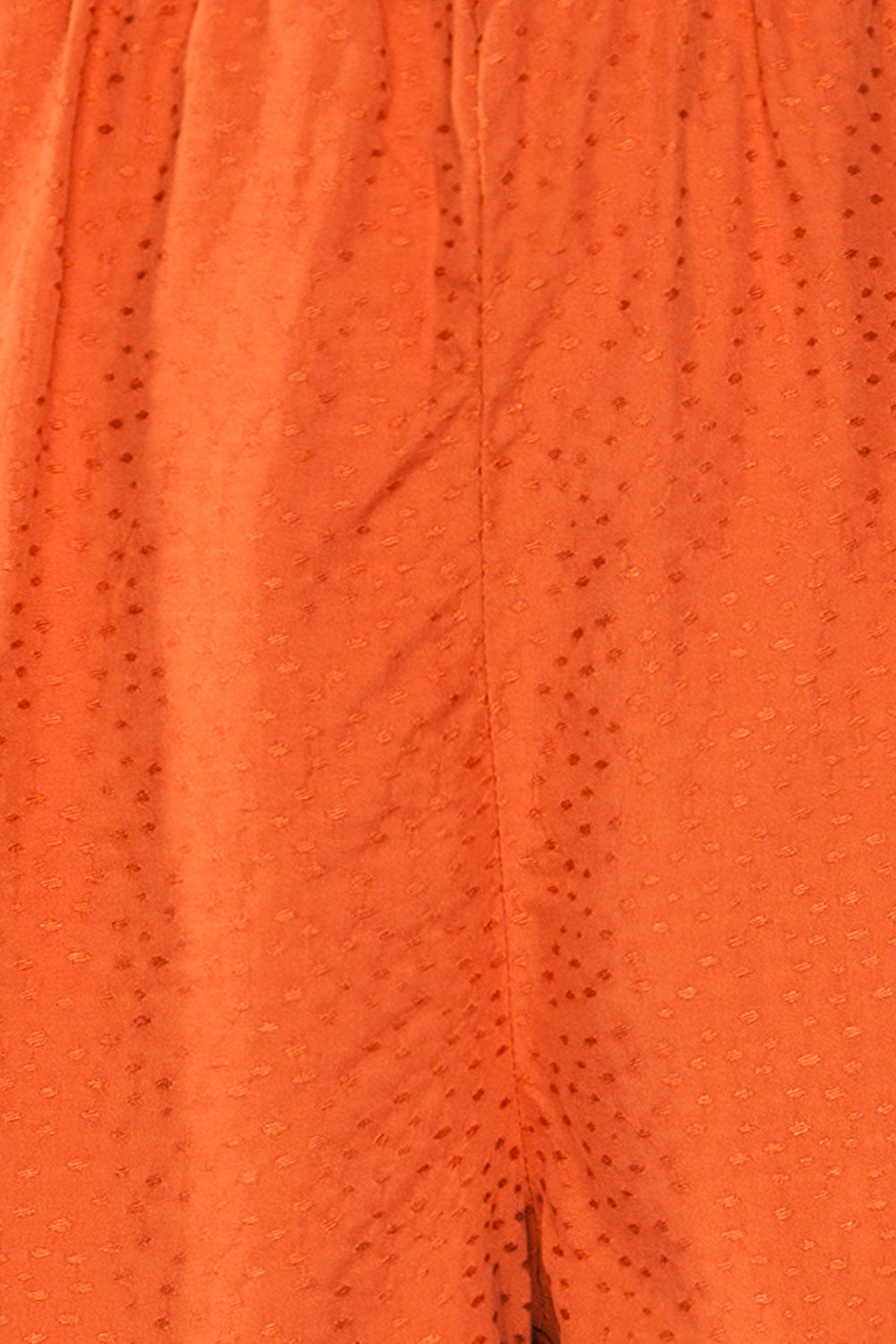 Gysele Orange High-Waisted Shorts with Pockets | La petite garçonne fabric