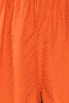 Gysele Orange High-Waisted Shorts with Pockets | La petite garçonne fabric