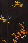 Hadley Black Floral Short Corduroy Skirt | Boutique 1861 fabric