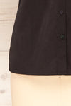 Haneul Black Puffy Sleeves Buttoned Blouse | La petite garçonne bottom