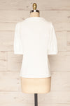 Haneul White Puffy Sleeves Buttoned Blouse | La petite garçonne back view