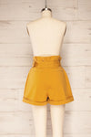 Hanko Yellow Belted High-Waisted Shorts | Boutique 1861 back view