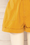 Hanko Yellow Belted High-Waisted Shorts | Boutique 1861 bottom