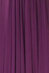 Harini Eggplant Purple Silky Gown w Plunging Neckline  | FABRIC DETAIL | Boutique 1861