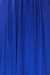 Harini Navy Royal Blue Silky Gown w Plunging Neckline  | FABRIC DETAIL | Boutique 1861