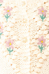 Haristie Beige Floral Knit Cardigan | Boutique 1861 fabric