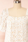 Harmaunie Lace Floral Midi Dress w/ Balloon Sleeves | Boutique 1861 front close up