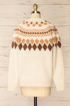 Hatmehyt Jacquard Patterned Knit Sweater | La petite garçonne back view