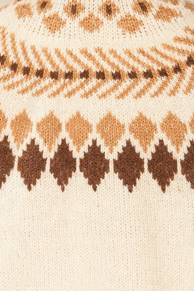 Hatmehyt Jacquard Patterned Knit Sweater | La petite garçonne fabric