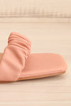 Havaa Pink Square Toe Heeled Sandals | La petite garçonne side front close-up