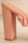 Havaa Pink Square Toe Heeled Sandals | La petite garçonne side back close-up
