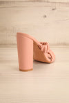Havaa Pink Square Toe Heeled Sandals | La petite garçonne back view