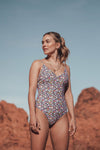 Heidelberg One-Piece Ditsy Floral Swimsuit on model