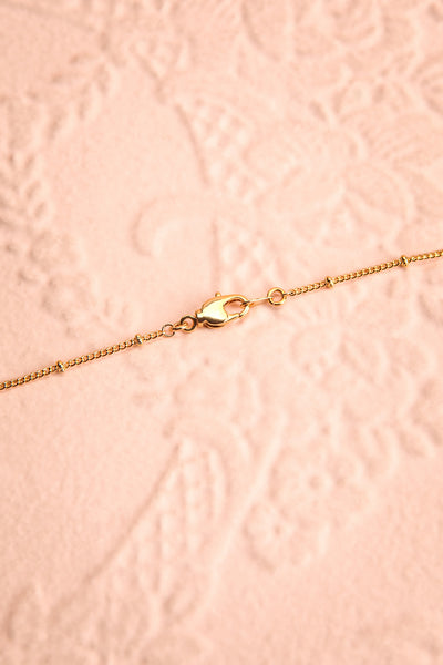 Helene Alarie Gold & Pearls Rose Pendant Necklace | Boutique 1861 closure