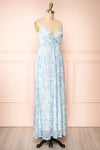 Helga Blue Floral Maxi Dress | Boutique 1861 side view