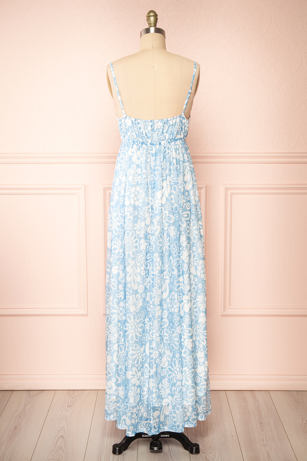 Helga Blue Floral Maxi Dress
