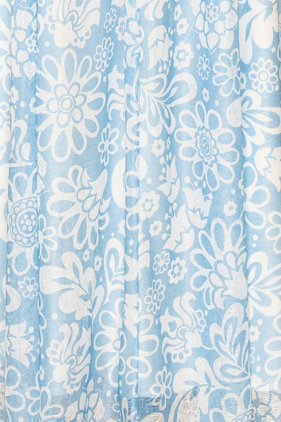 Helga Blue Floral Maxi Dress | Boutique 1861 fabric