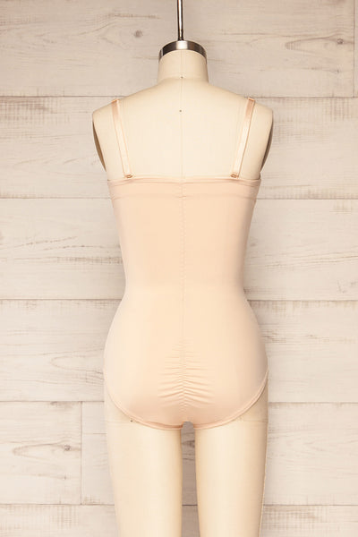 Helia Beige Shaping Bodysuit w/ Adjustable Straps | La petite garçonne back view
