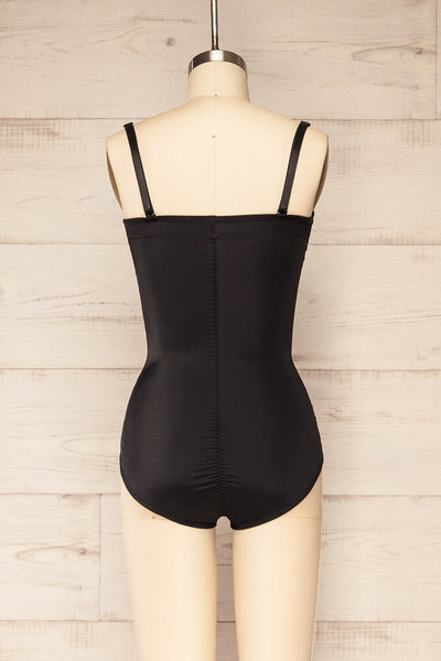 Helia Black Shaping Bodysuit w/ Adjustable Straps | La petite garçonne back view