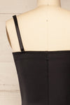 Helia Black Shaping Bodysuit w/ Adjustable Straps | La petite garçonne back close-up