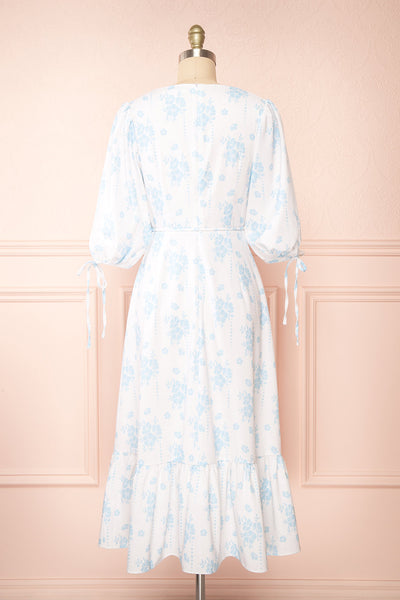 Helike White Floral Midi Dress | Boutique 1861  back view
