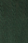 Hellen Forest Green Cropped Knit Sweater | La petite garçonne fabric