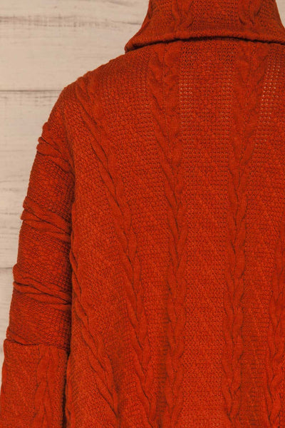 Hellen Cream Cropped Knit Sweater | La petite garçonne back close-up