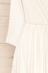 Hemili Cream Wrap Neckline Short Dress | La petite garçonne sleeve