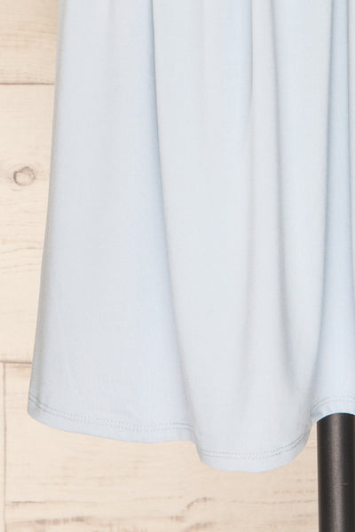 Hemili Light Blue Wrap Neckline Short Dress | La petite garçonne bottom