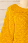 Henares Scalloped Knit Cropped Sweater | La petite garçonne side close-up