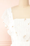 Herika Short Tiered Dress w/ Ruffles | Boutique 1861  front close-up