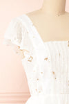 Herika Short Tiered Dress w/ Ruffles | Boutique 1861 side close-up