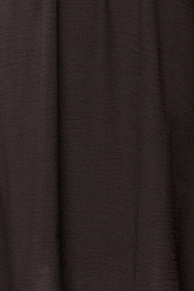 Hermanas Black Short A-line Dress w/ Long Sleeves | La petite garçonne fabric