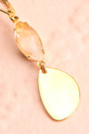 Hermine Idoya Gold Pendant Earrings | La Petite Garçonne close-up