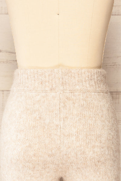 Herneuil Grey Soft Wool Knit Pants | La petite garçonne back close-up