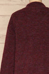 Herning Burgundy High-Neck Knit Sweater | Boutique 1861 back close-up