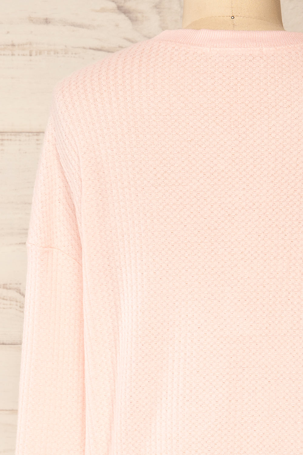 Hernyx Long Sleeve Henley Top | La petite garçonne back close-up