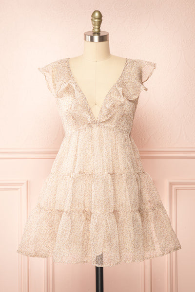 Hevenleigh Short Tiered Dress w/ Ruffles | Boutique 1861 front view