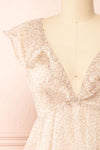 Hevenleigh Short Tiered Dress w/ Ruffles | Boutique 1861 front close-up