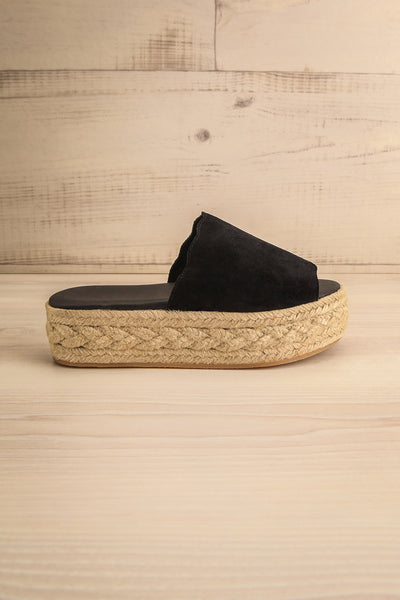 Hiba Black Cord Platform Slide Sandals | La petite garçonne sid eview