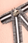 Hieracium Black & White Ribbon Bow & Crystal Brooch | Boutique 1861 5